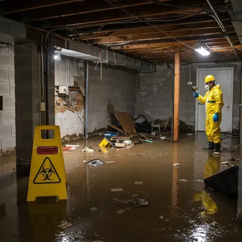 Flooded Basement Electrical Hazard in Jasper County, IL Property