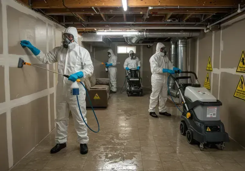 Basement Moisture Removal and Structural Drying process in Jasper County, IL